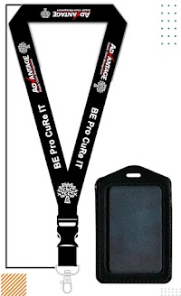 Lanyard + Holder Kulit